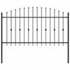 vidaXL Spike Hejn ASTEN 200 x 150 cm Pulverlakeret st&aring;l Sort