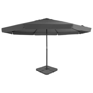 vidaXL haveparasol m. transportabel fod antracitgr&aring;