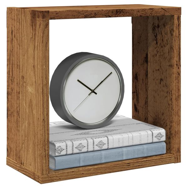 vidaXL v&aelig;ghylder 2 stk. 30x15x30 cm kubeformet antikt tr&aelig;look