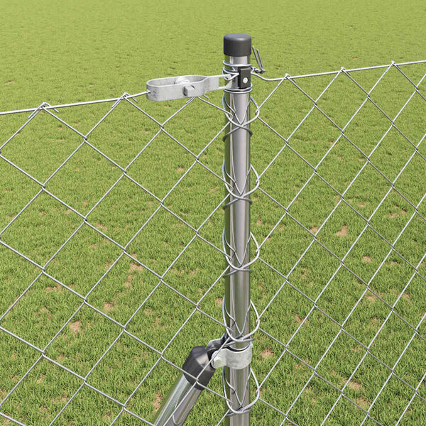 vidaXL Hegnsp&aelig;l S&oslash;lv 10 x 1,6 m (60 x 60 mm net) St&aring;l