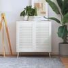 vidaXL skabsl&aring;ger 2 stk. 69x39,4 cm lameldesign massivt fyr hvid