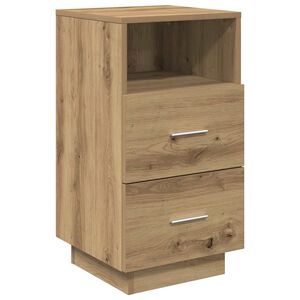 vidaXL sengebord med 2 skuffer 36x36x68 cm kunsteg