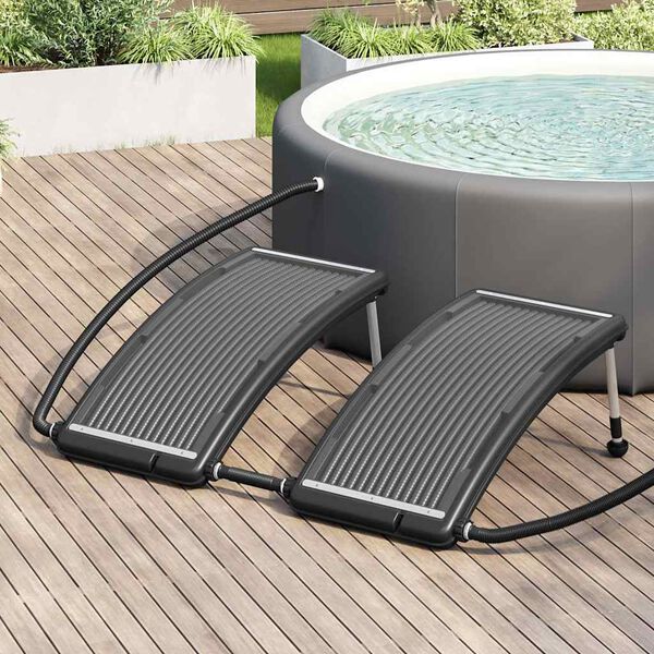 vidaXL solvarmere til pool 2 stk. 110x65 cm buet