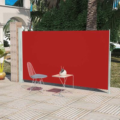 vidaXL sidemarkise til terrasse 180x300 cm rød