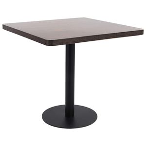 vidaXL bistrobord 80x80 cm MDF m&oslash;rkebrun