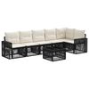 vidaXL Havesofa S&aelig;t 7 stk. Sort og Cremehvid polyrattan