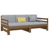 vidaXL daybed med udtr&aelig;k 2x(80x200) cm massivt fyrretr&aelig; gyldenbrun