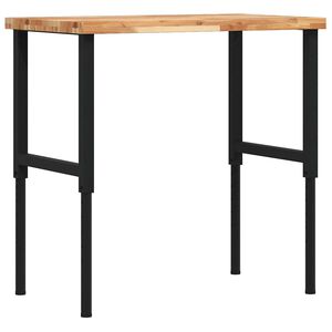vidaXL arbejdsb&aelig;nk 100x60x(73-99,5) cm massivt b&oslash;getr&aelig; rektangul&aelig;r
