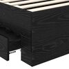 vidaXL Sengestel med hovedg&aelig;rde Sort eg 100 x 200 cm Konstrueret tr&aelig;