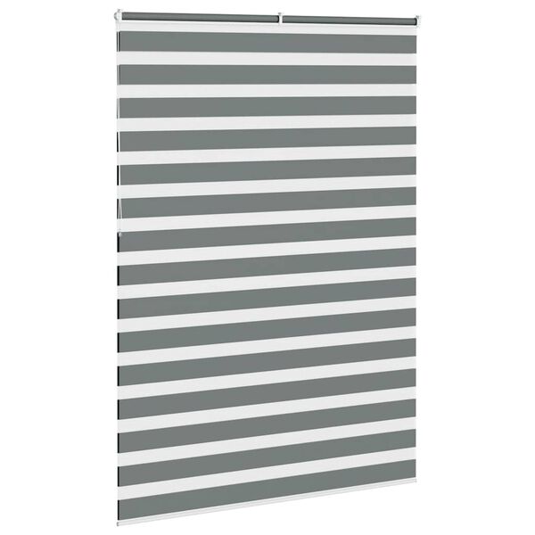 vidaXL zebragardin m&oslash;rkegr&aring; 160x230 cm stofbredde 155,9 cm polyester