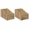 vidaXL LP plade&aelig;ske 2 stk. Artisan-eg 18 x 32 x 18 cm Konstrueret tr&aelig;