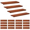 vidaXL Trappetrin 20 stk. 100 x 25 x 2 cm Brun Solid b&oslash;g