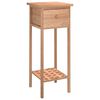 vidaXL sidebord med skuffe 25x25x60 cm massivt tr&aelig; valn&oslash;d
