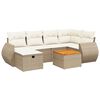 vidaXL sofas&aelig;t til haven 7 dele med hynder polyrattan beige