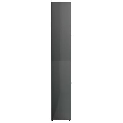 vidaXL badeværelsesskab 30x30x183,5 cm spånplade grå højglans