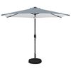 vidaXL Have Parasol med LED Lygter 300 x 300 cm Polyester Bl&aring; og Hvid