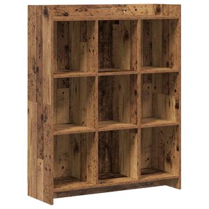 vidaXL Bogreol Gammelt tr&aelig; 87,5 x 30 x 111 cm Konstrueret tr&aelig;