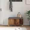 vidaXL Hallb&aelig;nk med pude med opbevaring Gammelt tr&aelig; 60 x 38 x 46 cm