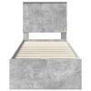 vidaXL Sengestel med skuffe Beton Gr&aring; 75 x 190 cm Ingeni&oslash;rtr&aelig;