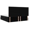 vidaXL Seng med opbevaring og LED med LED Sort 200 x 200 cm Faux l&aelig;der