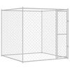 vidaXL Hundebur S&oslash;lv 200 x 200 x 200 cm Galvaniseret st&aring;l