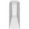 vidaXL buede gabionkurve 2 stk. 400x50x120/140 cm galvaniseret jern