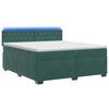 vidaXL Box Spring Seng med Madras og LED M&oslash;rkegr&oslash;n 140 x 200 cm Velour
