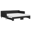 vidaXL daybed med udtr&aelig;k og madras 90x190 cm stof sort