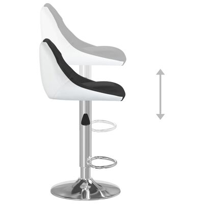 vidaXL barstole 2 stk. kunstlæder sort og hvid