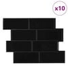 vidaXL Subway flise 10 pcs Sort 29.4 x 21.4 cm Polyurethan og PET
