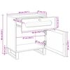 vidaXL Natskab med skuffe Naturfarvet 50 x 33 x 60 cm Massivt mangotr&aelig;