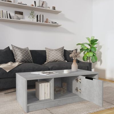 vidaXL sofabord 102x50x36 cm konstrueret træ betongrå