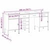 vidaXL Arbejdsskab 4 pcs R&oslash;d 200 x 55 x 85 cm Ingeni&oslash;rtr&aelig; og st&aring;l