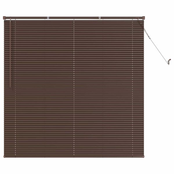 vidaXL Persienner Indstillelig M&oslash;rk Brun med M&oslash;nster 150 x 150 cm PVC