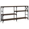 vidaXL konsolbord 150x29x76,5 cm konstrueret tr&aelig; brun egetr&aelig;sfarve