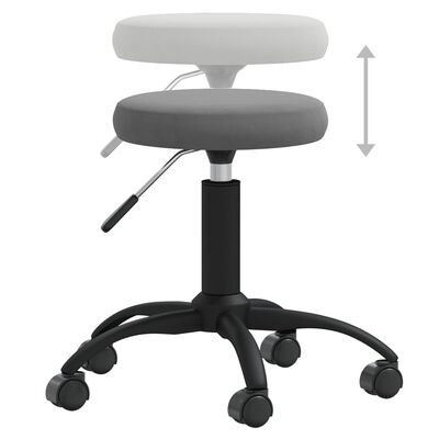 vidaXL spisebordsstol fløjl mørkegrå