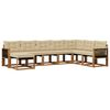 vidaXL Udend&oslash;rs sofagruppe med pude 8 pcs Naturlig og Beige