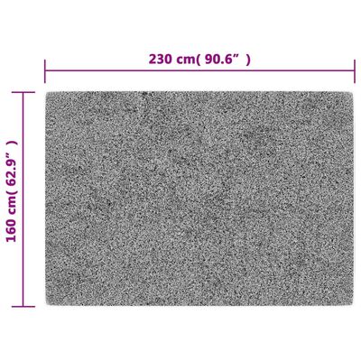 vidaXL gulvtæppe 160x230 cm skridsikkert og vaskbart antracitgrå