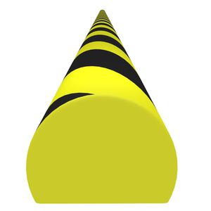 vidaXL hj&oslash;rnebeskytter 4x3x100 cm PU gul og sort