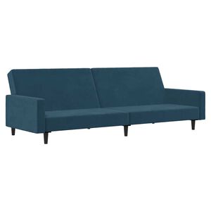 vidaXL 2-personers sovesofa fl&oslash;jl bl&aring;