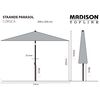 Madison parasol Corsica 200x250 cm gr&aring;