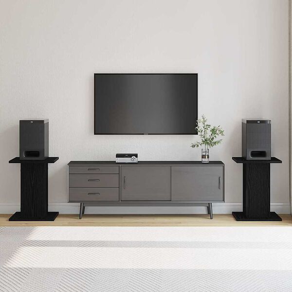 vidaXL Højtaler Stativer 2 pcs Sort eg 30 x 30 x 40 cm Konstrueret træ