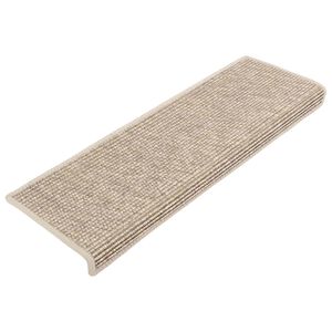 vidaXL trappem&aring;tter 15 stk. 65x21x4 cm lys beige rektangul&aelig;r kant