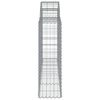 vidaXL buede gabionkurve 6 stk. 200x30x100/120 cm galvaniseret jern