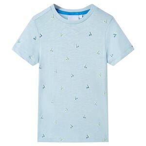 vidaXL T-shirt til b&oslash;rn str. 140 lysebl&aring;