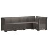 vidaXL 5-personers Havem&oslash;bel Sofa Rattan Look PP Lysegr&aring;