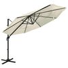 vidaXL parasol 3x3 m aluminiumsstang 4 niveauer sandfarvet