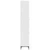 vidaXL Badeværelsesskab med skuffe med dør Hvid 31,5 x 33 x 190 cm
