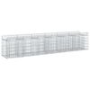 vidaXL Gabion h&oslash;jbed 2 stk. 300 x 50 x 60 cm Galvaniseret st&aring;l S&oslash;lv
