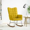 vidaXL gyngestol fløjl gul